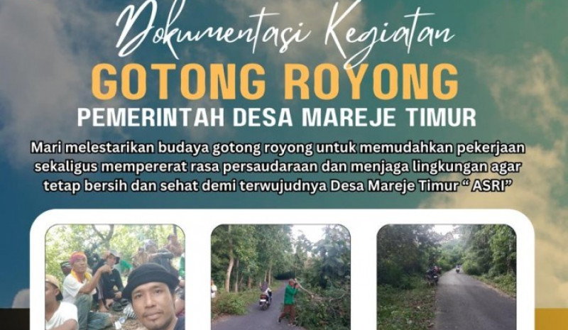Jalan Kabupaten Tak Terurus, Pemerintah Desa Mareje Timur Beserta Masyarakat Melaksanakan Gotong Royong Pembersihan Jalan Jurang Batu Bawi